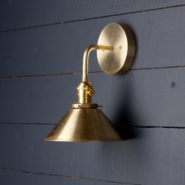Brass Shade Wall Sconce