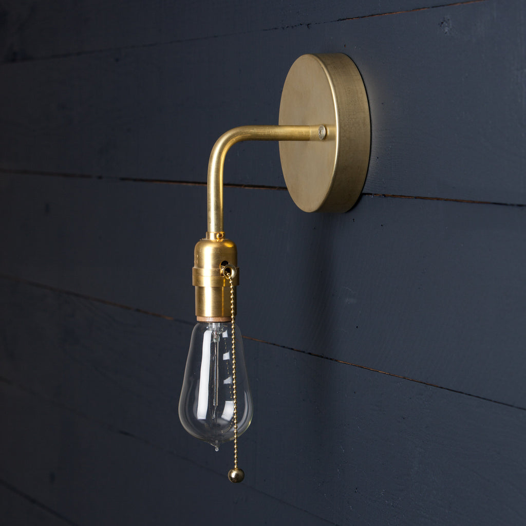 Brass Wall Sconce - Pull Chain