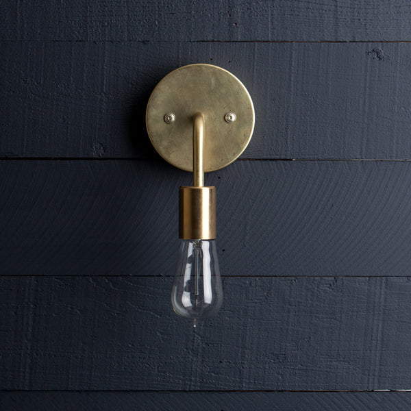 Brass Wall Sconce Bare Bulb